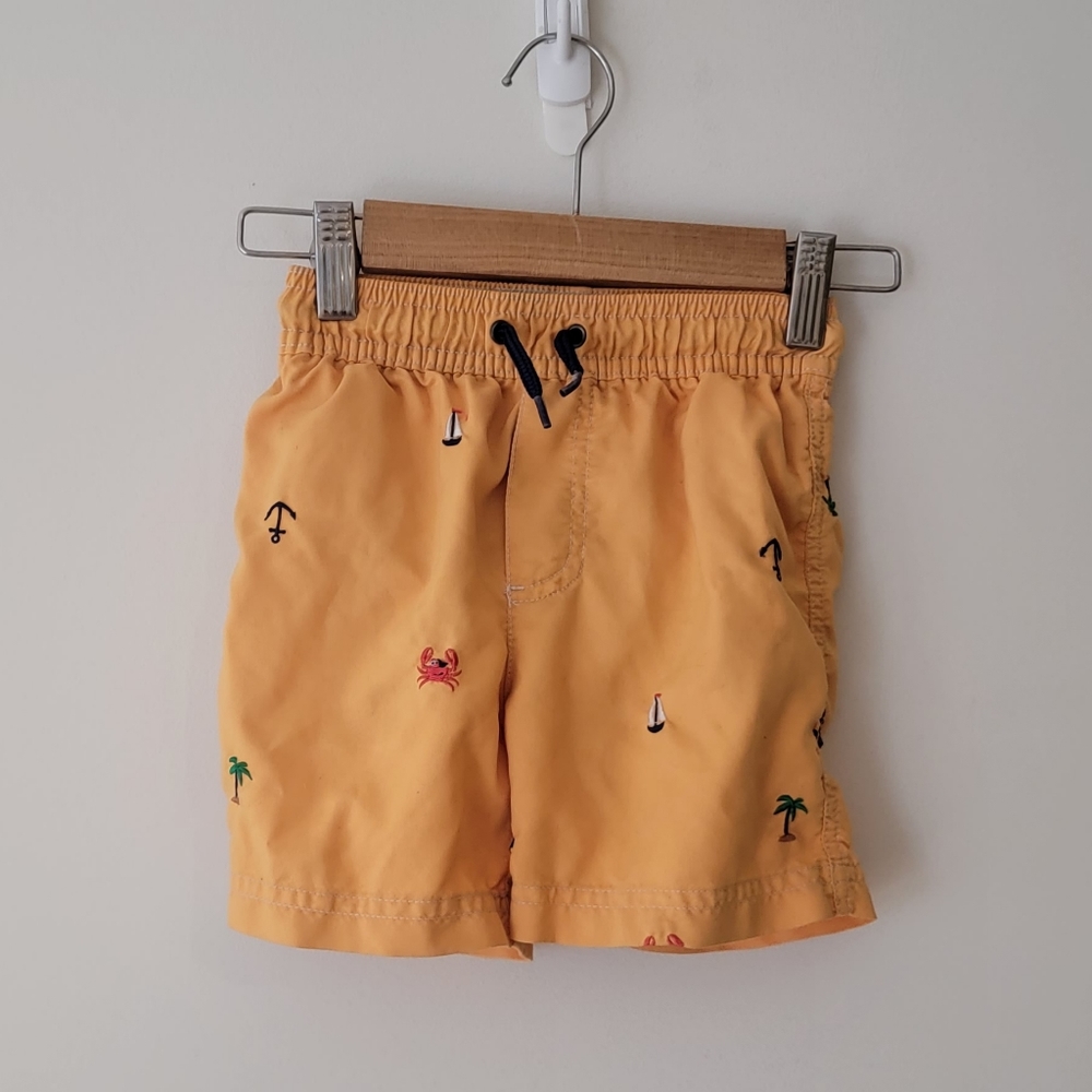 Carter's swimming trunk orange summer shorts 3t